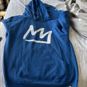 Mammoth Blue Hoodie with White Graphic